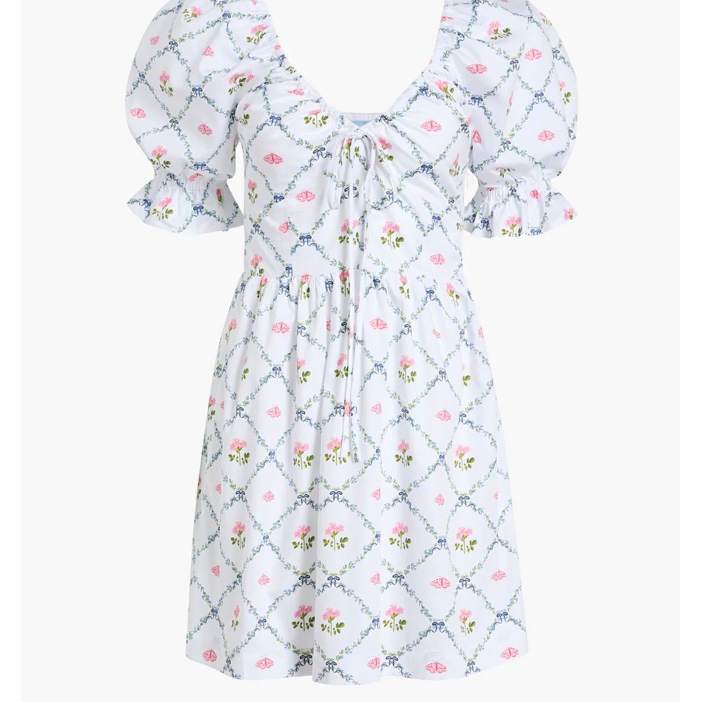 Hill House Ophelia Mini Dress - Butterfly Trellis size L
